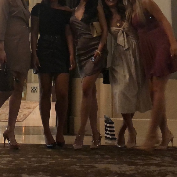 Coco & Yves Brown Satin Mini Dress - Picture 3 of 13